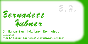 bernadett hubner business card